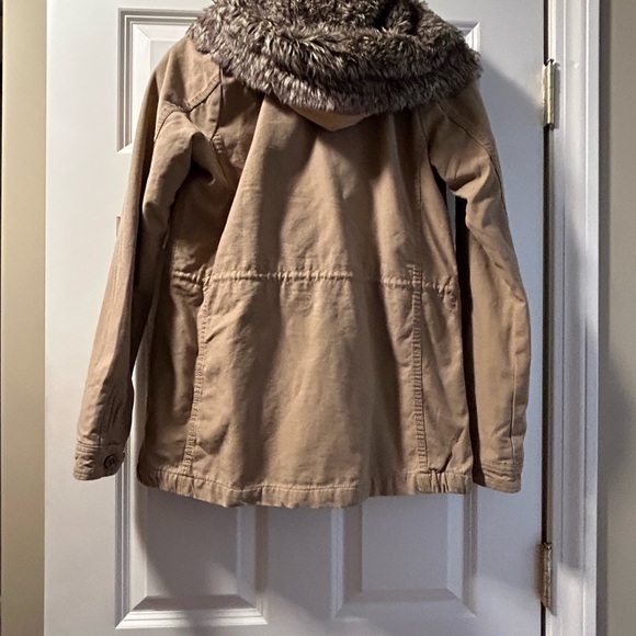 Tan Jacket with Faux Fur Collar - Picture 3 of 6